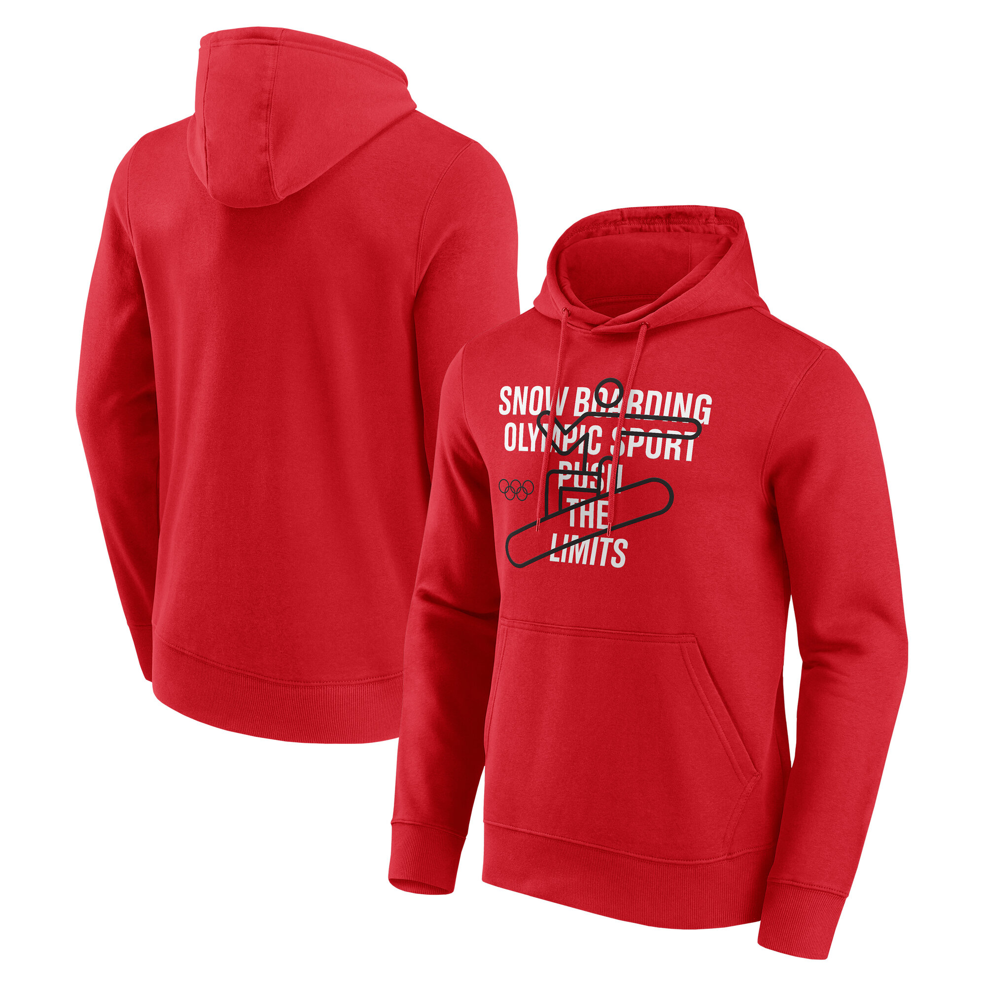 The Olympic Collection Snowboard Grafik Kapuzenpullover – Rot Image