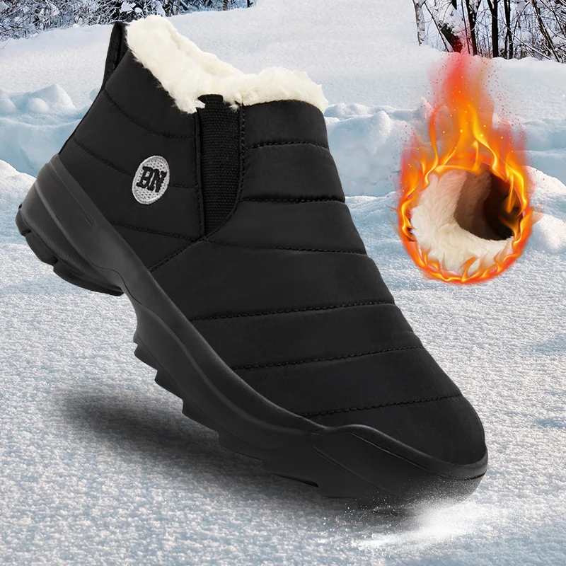 Plüsch-Damenstiefel mit dicken Sohlen, Damenschuhe, wasserdichte Damenstiefel, Wintermode-Schneestiefel, neue Damenstiefel
