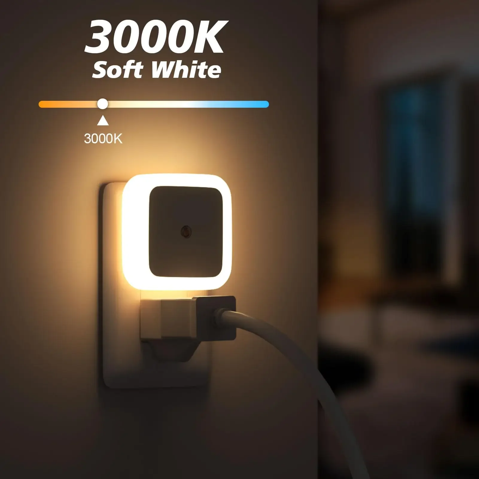 1–8 Stück LED-Nachtlicht, Steck-in-Nachtlampe, dimmbare Innenbeleuchtung, dekorative Wandleuchte für Flur, Schrank, Toilette, Kinderzimmer