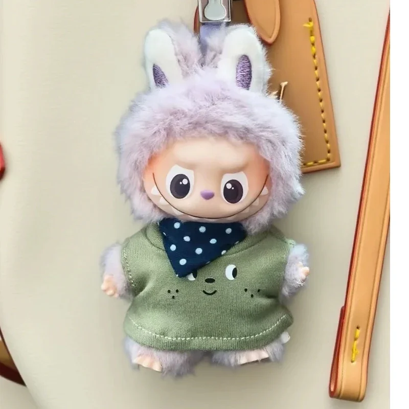 Für Mini Labubu 4.0 Pin For Love Kleidung Kleine Kleidung Emoji Weste Schals Pin für Liebe Labubu Kleidung Labubu Zubehör Geschenke Image