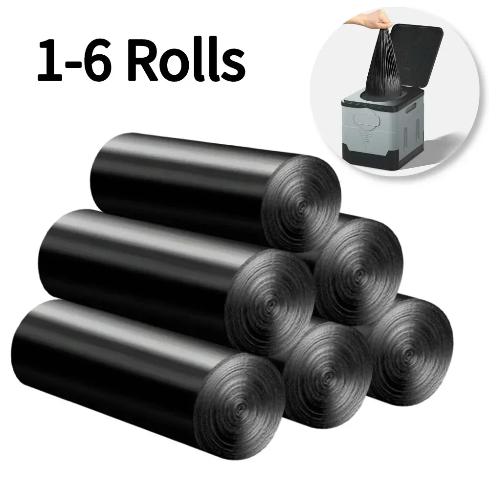 Umweltfreundliche, abbaubare Müllsäcke, tragbare Outdoor-Toilettentaschen, ideal für Camping, Angeln und Heimgebrauch Image