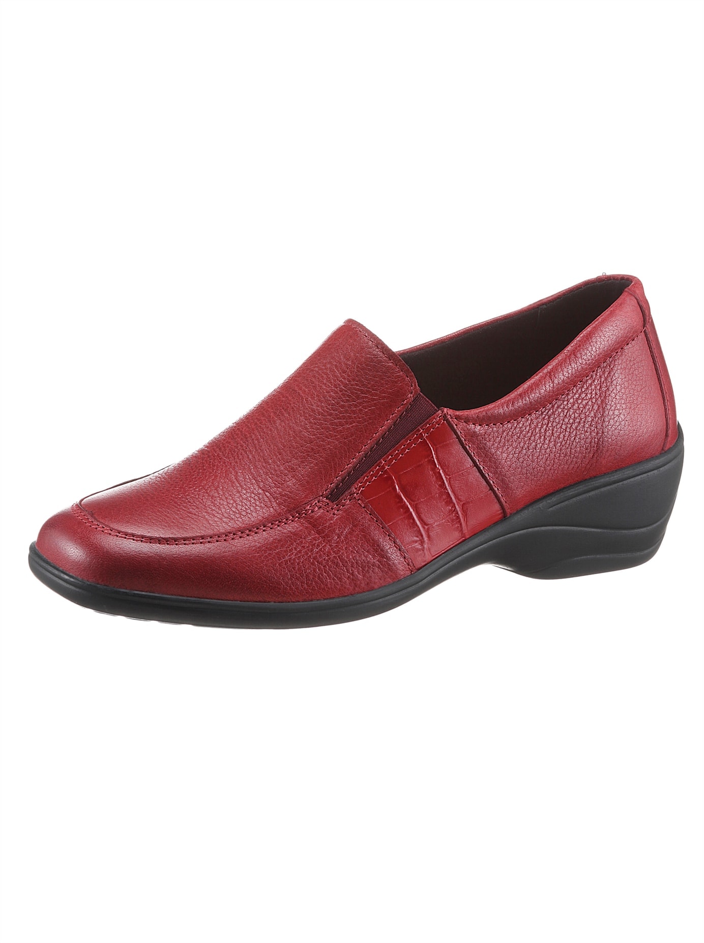 Slipper CASUAL LOOKS, Damen, Gr. 41, rot, Glattleder, Schuhe Slipper