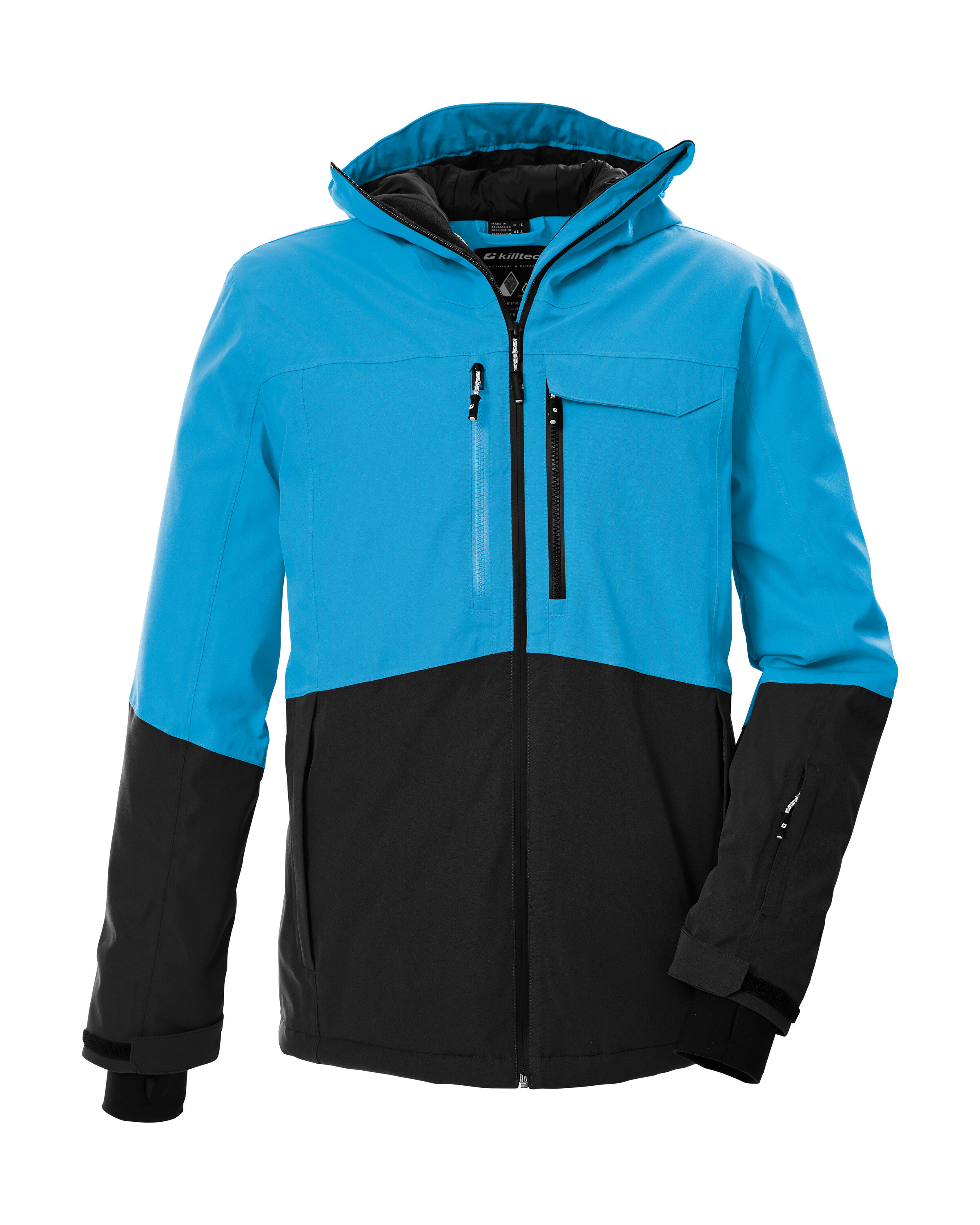 Skijacke KILLTEC "KSW 280 MN SKI JCKT", Herren, Gr. XL, sky, Oberstoff: 100% Polyester, Futter: 100% Polyamid, Füllung: 100% Polyester, Jacken, Wasserdichte Herrenjacke mit Schneefang, atmungsaktiv und PFAS-frei Image