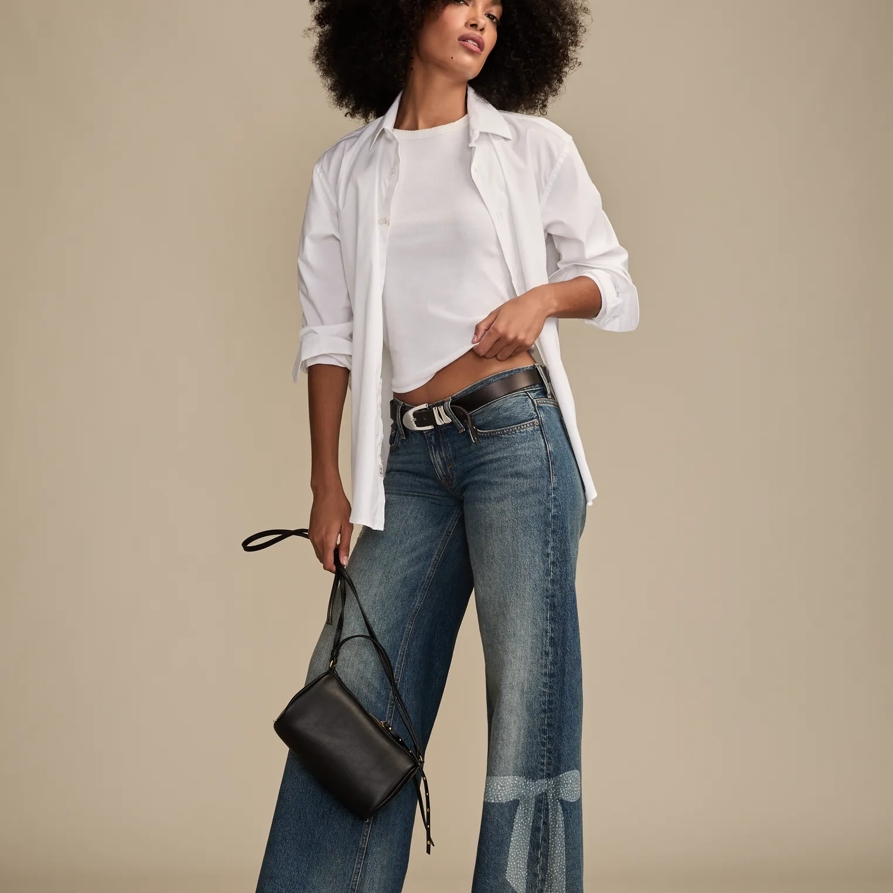 Lucky Brand Lucky Legend Super Low Rise Ultra Wide - Women's Jeans Denim Pants in Gentle Droplets Wash, Size 26 x 32