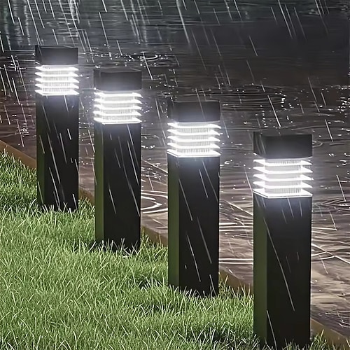 Luce da giardino alimentata a energia solare, luce da prato, palo per decorazione del cortile di casa, illuminazione esterna impermeabile, 1 pezzo