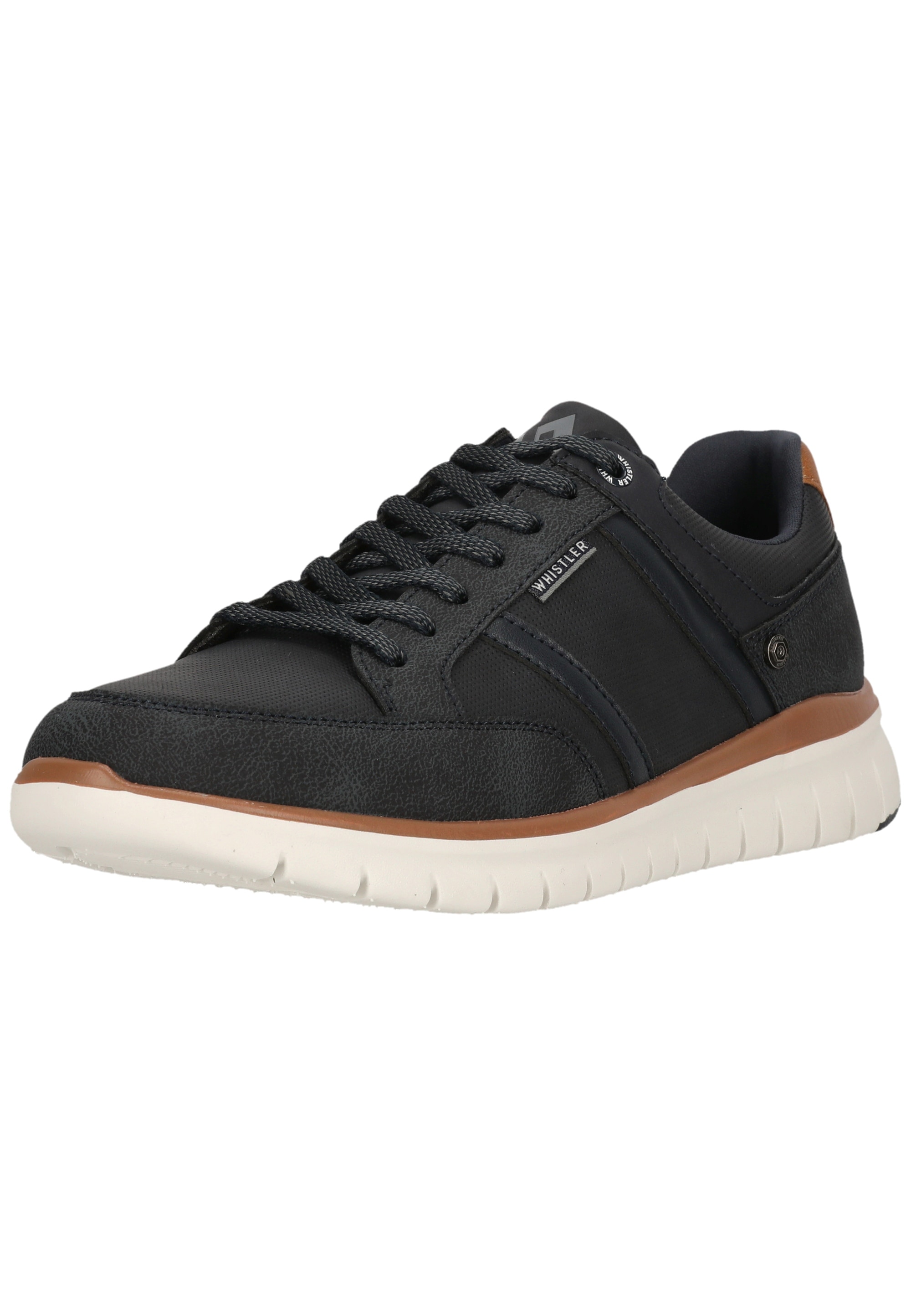 Sneaker WHISTLER "Lewen", Herren, Gr. 45, schwarz, braun, Kunstfaser, Polyurethane, Schuhe Sneaker, atmungsaktiv