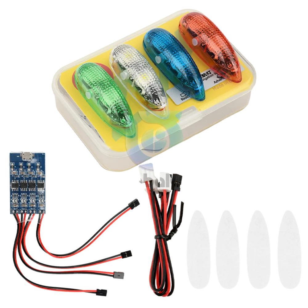 Wireless Navigation Light Rechargeable 4 modes Strobe LED Lights for RC Airplane Hobby Plane Drone Car Boat Toy Part