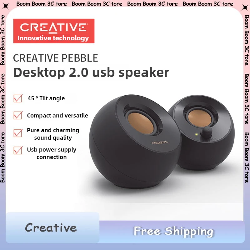 Creative Pebble Plus 2.0 haut-parleurs 3D Surround Desktop2.0 multimédia Mini haut-parleur Usb filaire haut-parleurs PC accessoires de jeu