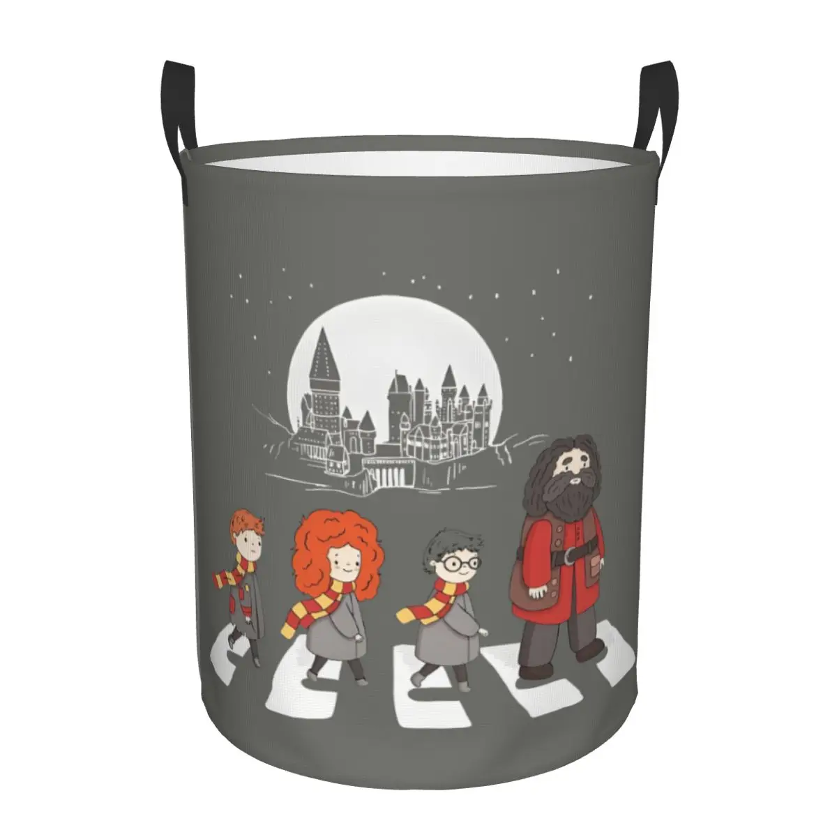Custom H-Harrys Laundry Basket Collapsible Magic School Baby Hamper for Nursery Toys Organizer Storage Bins