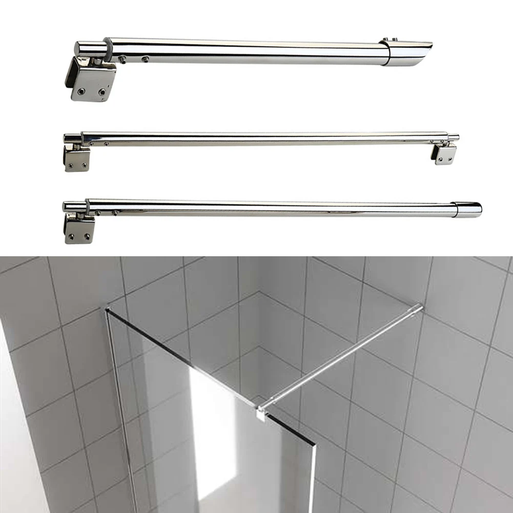 Bras de barre de Support d'écran de douche réglables en acier inoxydable, 1 pièce, pour panneau en verre de 8 à 12mm, accessoires de quincaillerie de salle de bains