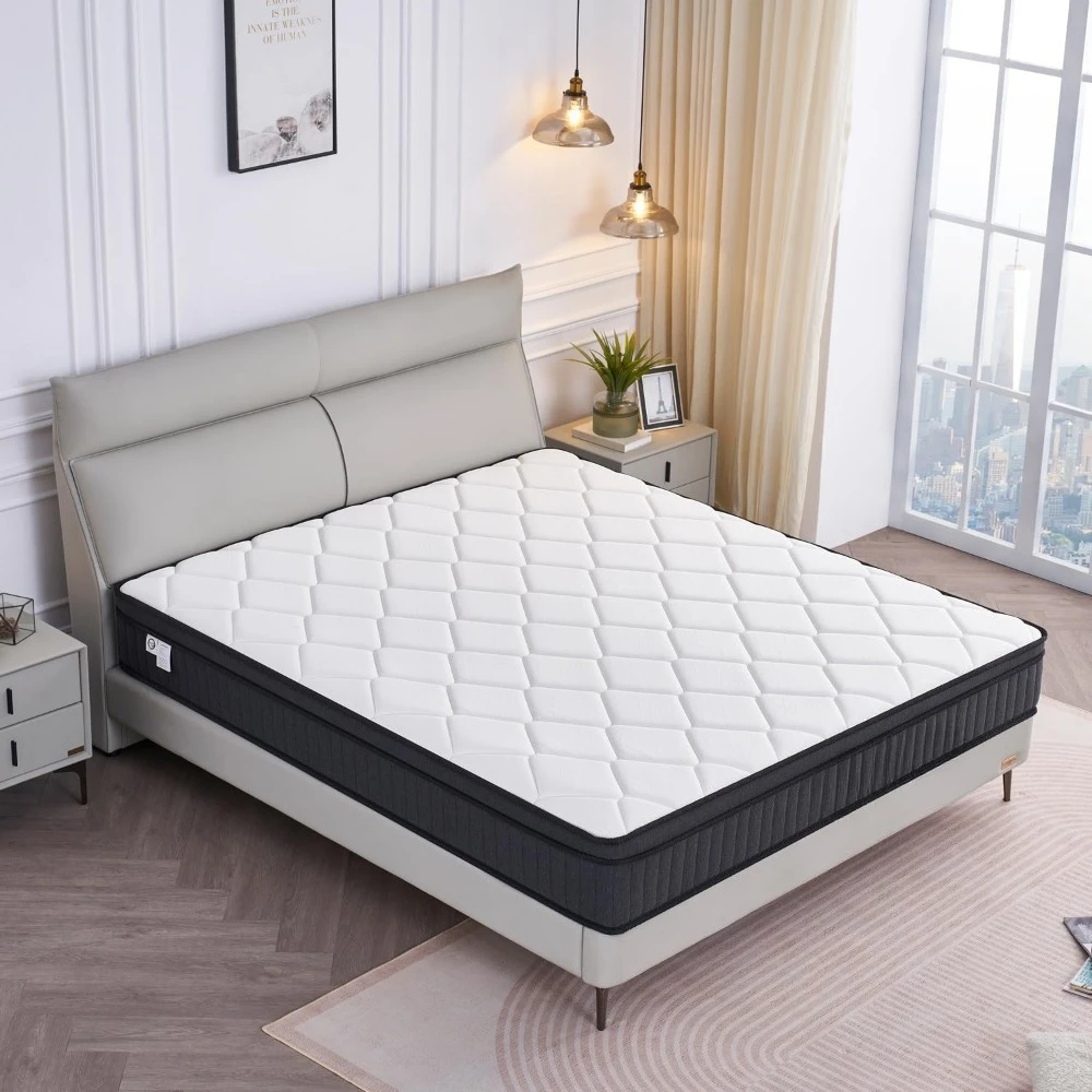 Dreamscape Mattress, 12 Inch Queen Size Mattresses in a Box, Memory Foam Hybrid Mattress with Individual Pocket Spring