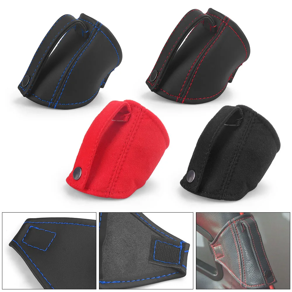 Rennwagen-Sicherheitsgurt-Führungshalter, PU-Leder und Flanell-Eimer, Sicherheitsgurtschutz für BRAUT, RECARO, SPARCO, OMP