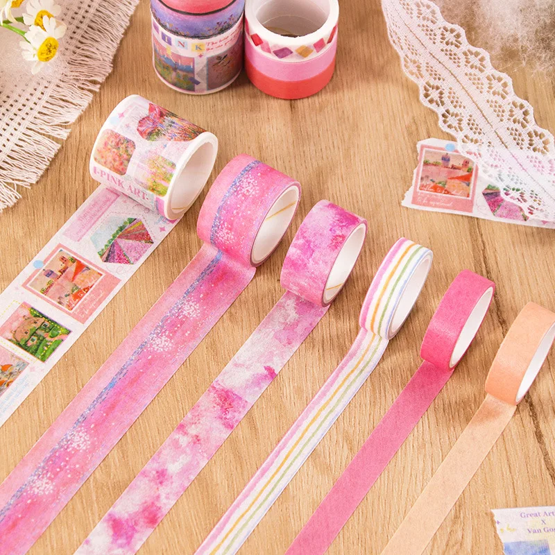 12 Rollen Kunstgalerie Vintage Romantischer Stil Washi Sticker Set Kreative Collage DIY Scrapbooking Planer Ästhetisches Masking Tape Image