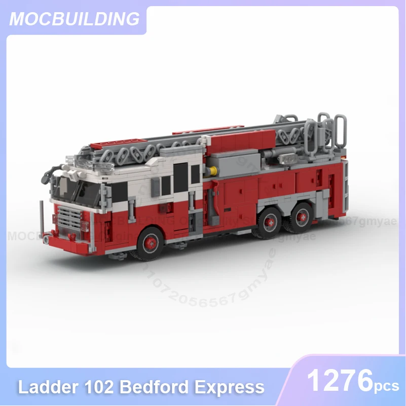 MOC Bausteine Leiter 102 Bedford Express DIY Montieren Ziegel Feuerwehrauto Modell Sammlung Pädagogisches Spielzeug Geschenke 1276PCS Image