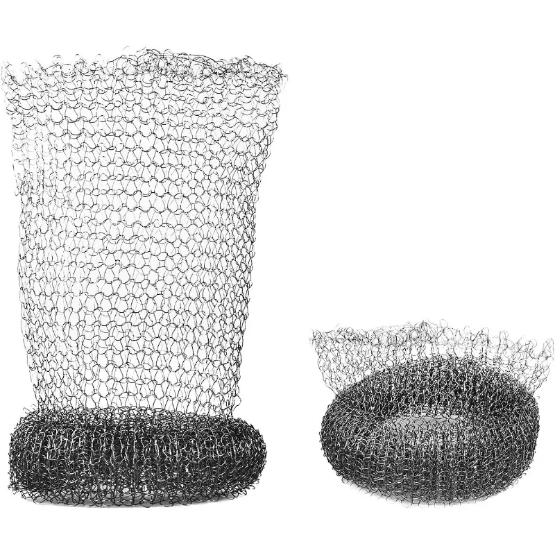 24 Stück Lint Traps Waschmaschine Edelstahl Lint Snare Traps Wäscherei Mesh Waschmaschine Schlauchfilter mit Kabelbinder