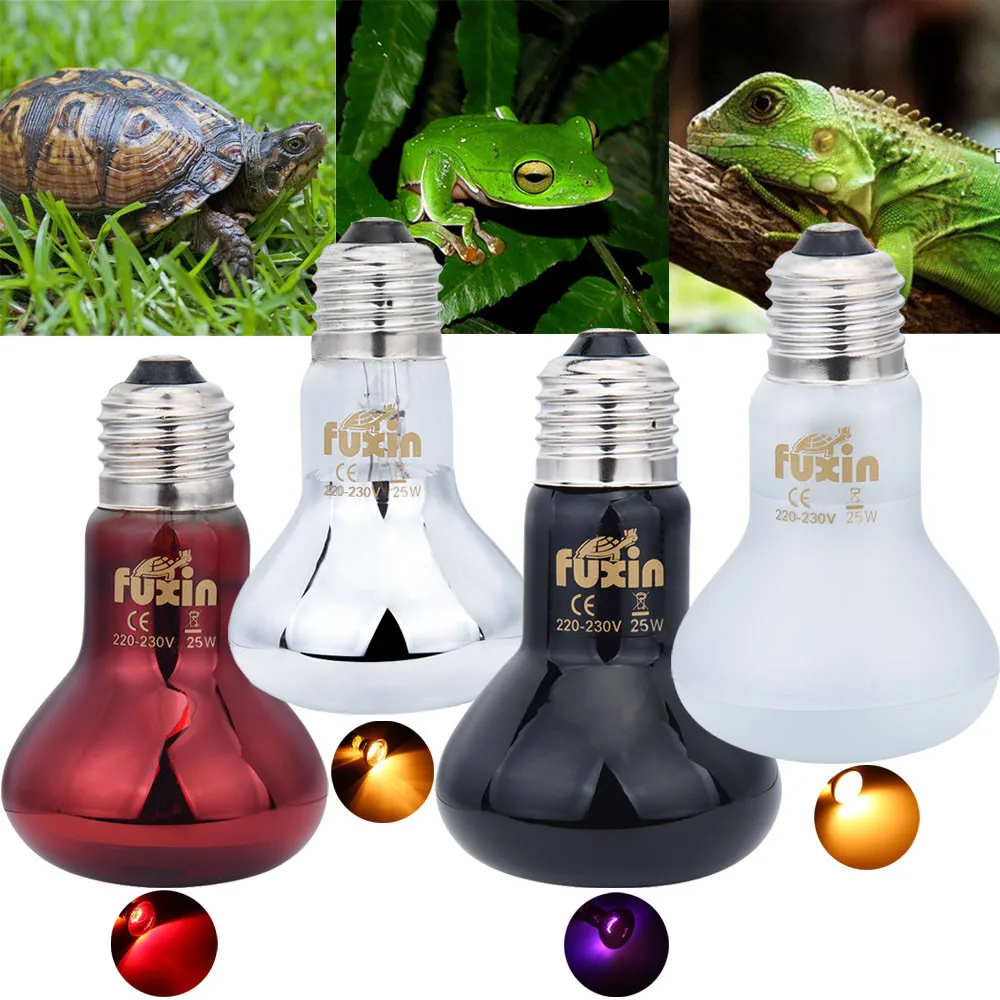 Haustier-Heizlampe, UVA, Tag, Nacht, Amphibie, Amphibie, Schlangenlampe, Wärme, Reptilienlampe, 25 W, 50 W, 75 W, 100 W, AC220–240 V Image