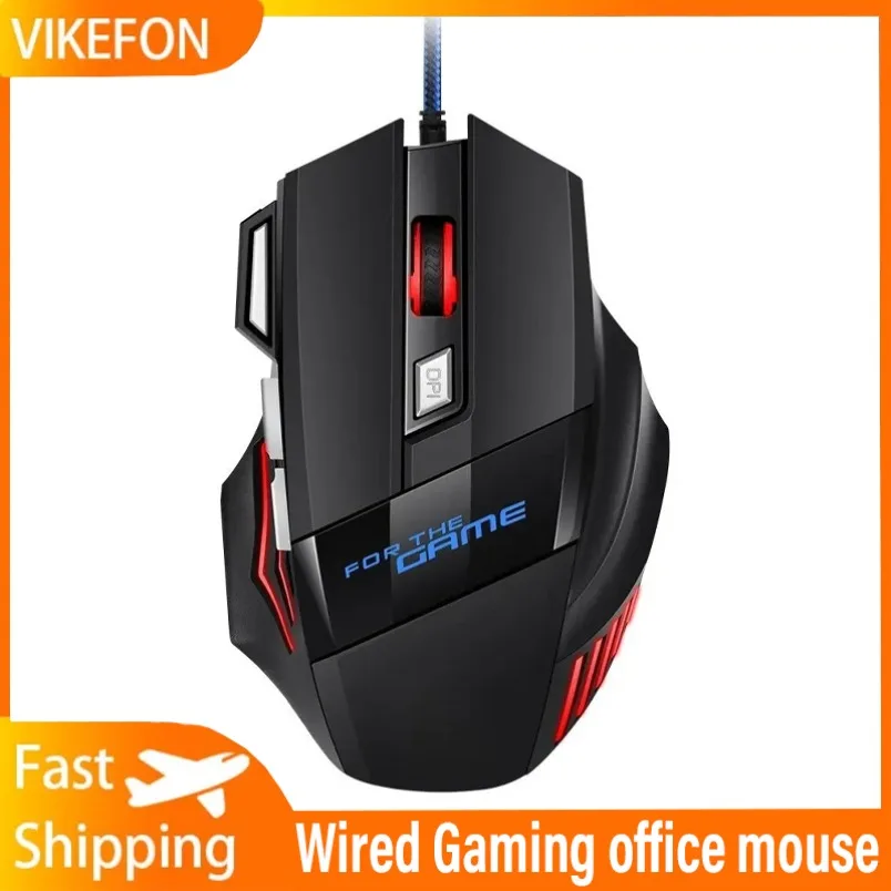 1 PC Neue USB Gaming Maus Hyperspeed RGB Hintergrundbeleuchtung Ergonomische Spiel Mäuse 7D Esports Wired Maus für Laptop PC Gamer