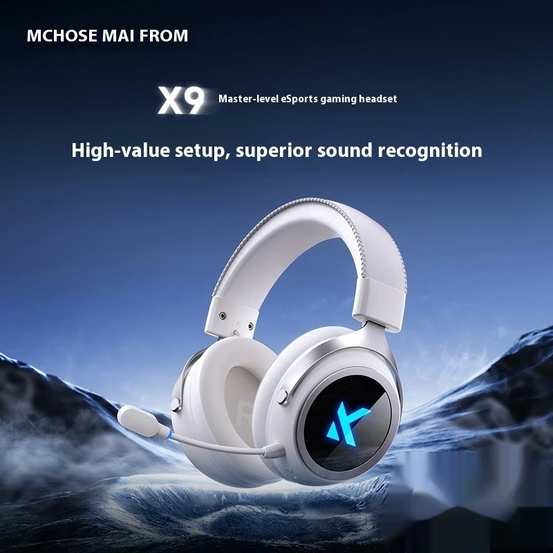 MCHOSE X9 Wireless Gaming Headset für Desktop-Computer Bluetooth 2.4G 3-Modus 7.1 Soundeffekt Männliches Gaming-Geschenk Image