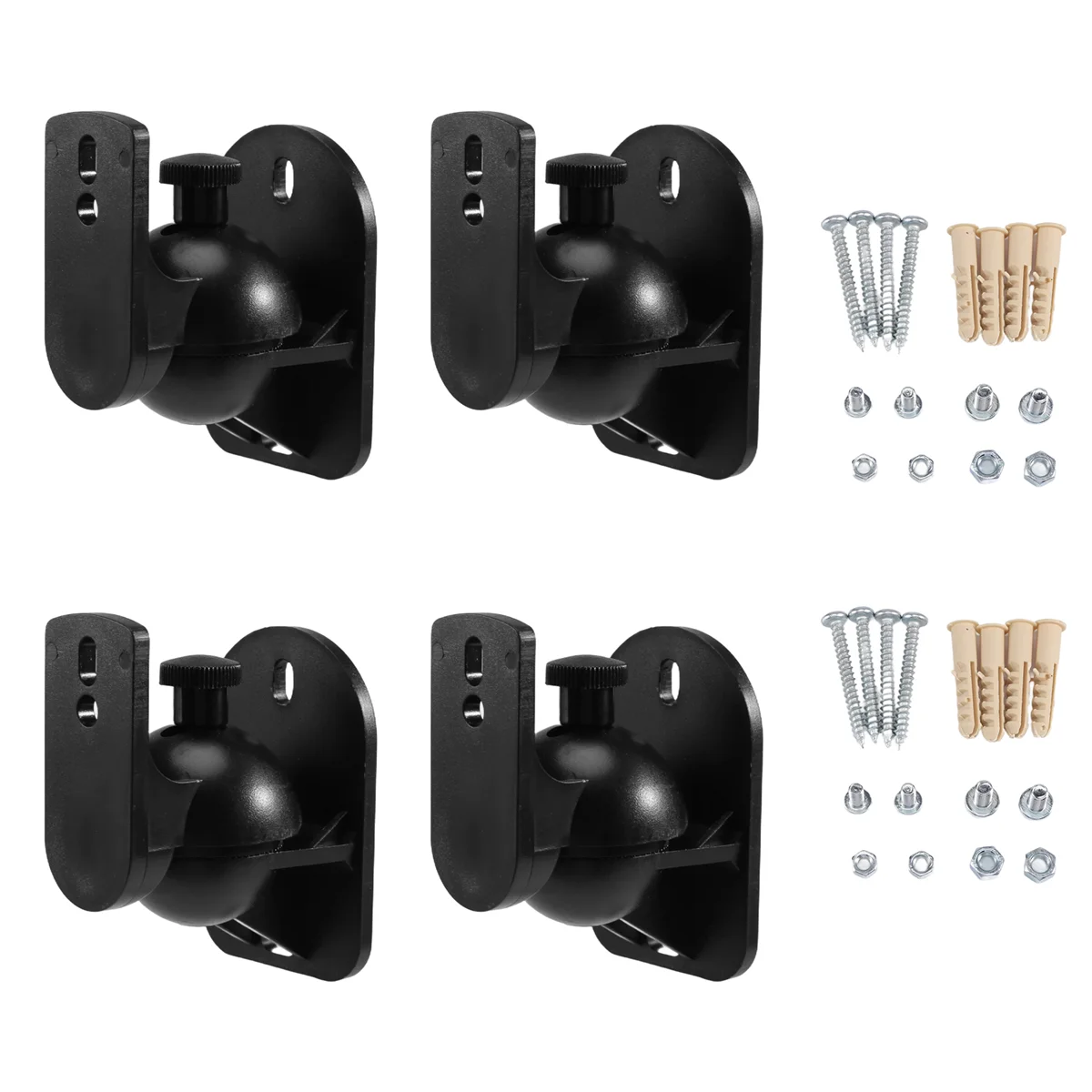 Neueste 4PCS Universal Lautsprecher Wand Halterung Decke Ständer Klemme mit Einstellbare Drehgelenk und Neigung Winkel Rotation Image