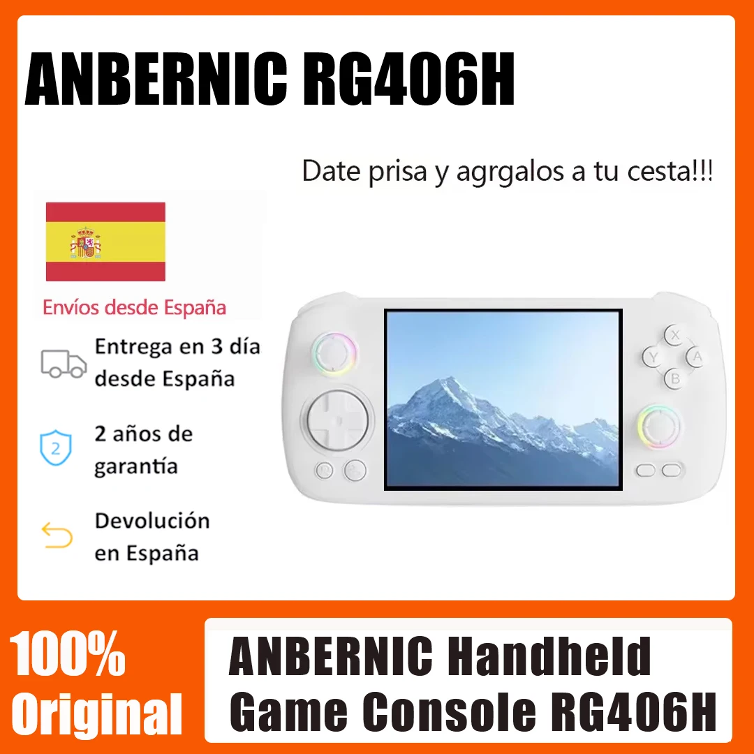 Handheld-Spielekonsole ANBERNIC RG406H 4 Zoll IPS-Bildschirm Android 13 3D-Halle Joystick Hall Retro-Videospiel 960 x 720 Pixel