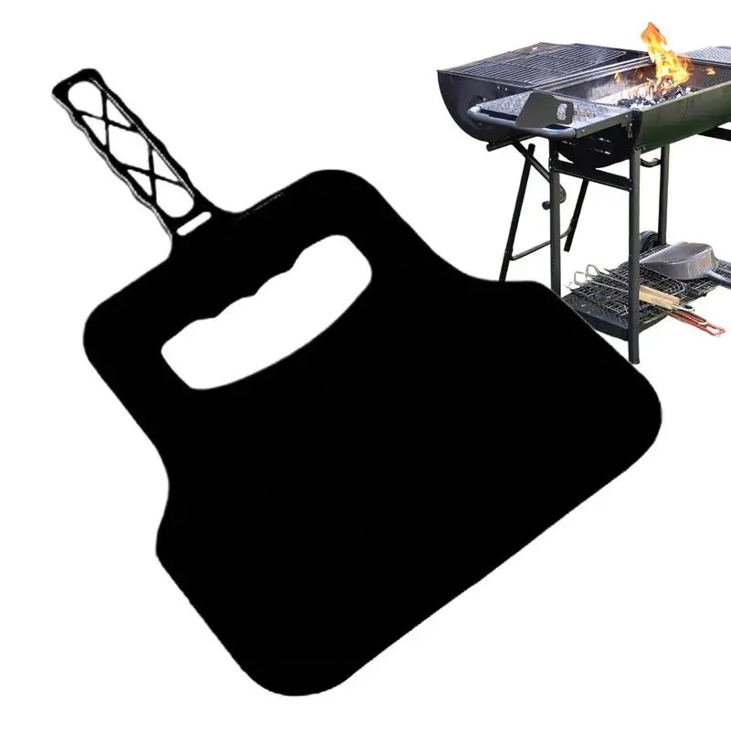 Kunststoff Hitzebeständige Grill Fan BBQ Hand Fan Handheld Manuelle Grill Fan Handkurbel Gebläse Outdoor Camping BBQ Grill Image