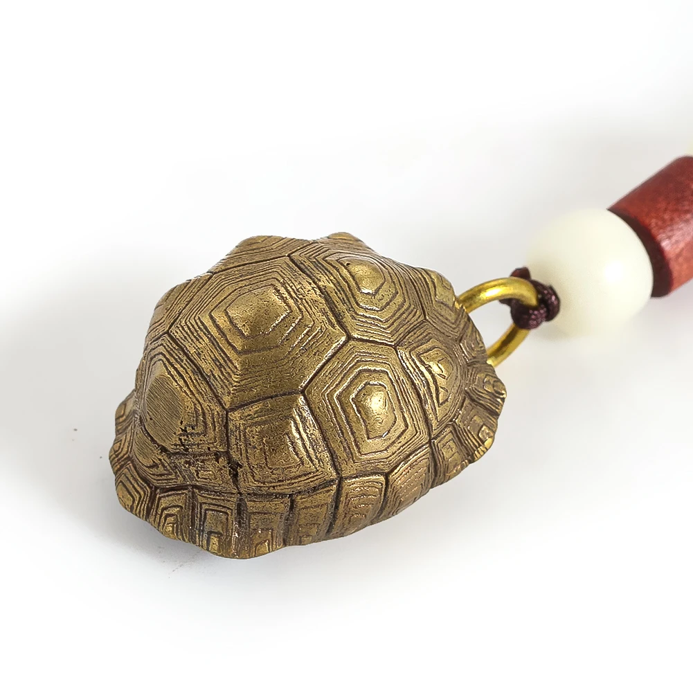 1PC handgemachte Messing Schildpatt Schlüsselanhänger bedeutet Gesundheit und Langlebigkeit Anhänger Vintage kreative personalisierte Geschenk Image