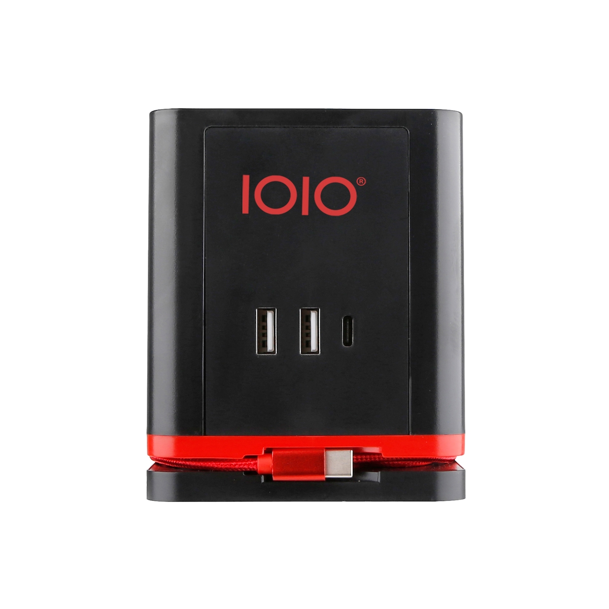 IOIO Steckdosenwürfel SW 1000 3-fach Schutzkontaktteckdose + 2 x USB-A und 1 x USB-C Schwarz Image
