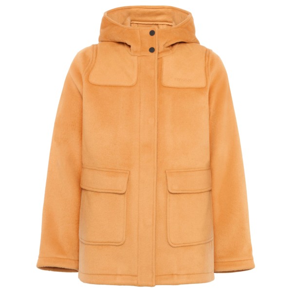 KnowledgeCotton Apparel - Women's Felted Wool Duffle Coat - Parka Gr S orange