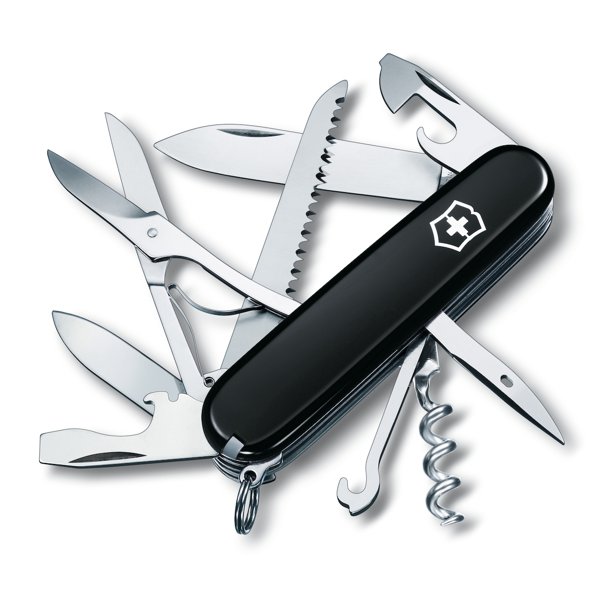 Victorinox Victorinox kleine Mehrzweck-Taschenmesser Huntsman Black, schwarz, mit 15 Werkzeugen, 91 mm. Image