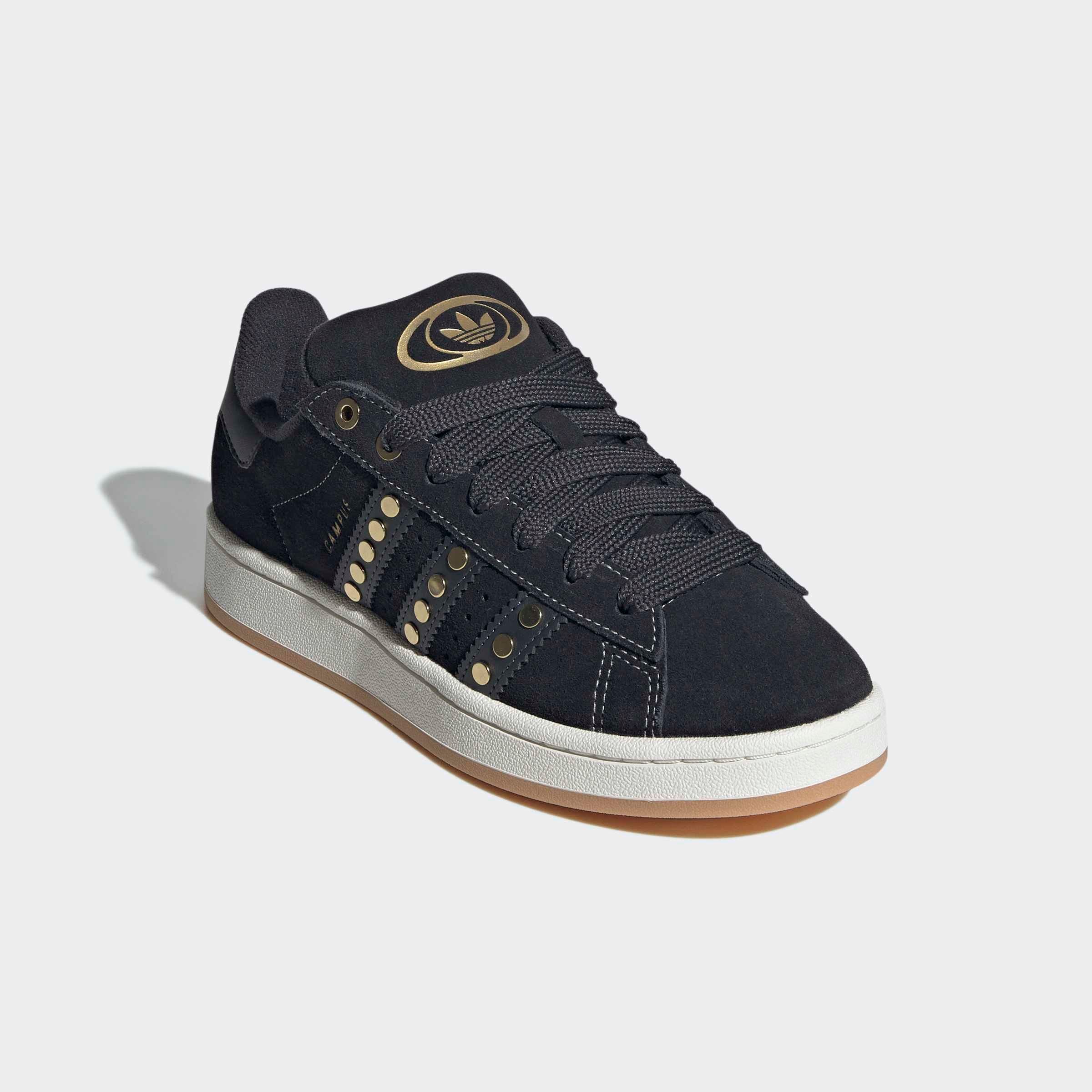 Sneaker ADIDAS ORIGINALS "CAMPUS 00S", Damen, Gr. 42, core schwarz, carbon, gold metallic, Leder, Schuhe Sneaker