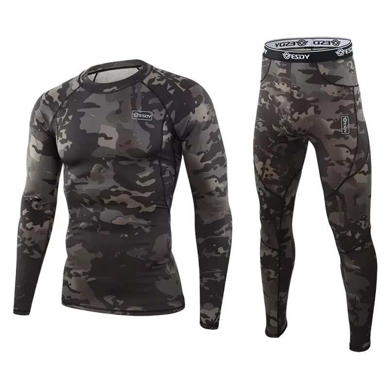 Nouvelle collection hiver : Ensemble de sous-vêtements thermiques de qualité supérieure pour homme – Compression, polaire, séchage rapide, vêtements thermiques pour homme