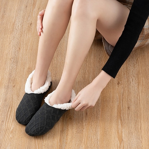 Flauschige Sherpa-Futtersocken für Damen, dicke, warme Winter-Hausschuhsocken mit rutschfestem Griff für zu Hause, im Bett oder zum Schlafen Image