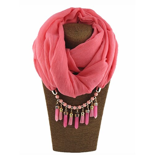 Weiche Damen-Halskette mit Quaste und Perlenanhänger, elegantes, mehrfarbiges Weihnachtsaccessoire für Winteroutfits und Feiertagspartys Image
