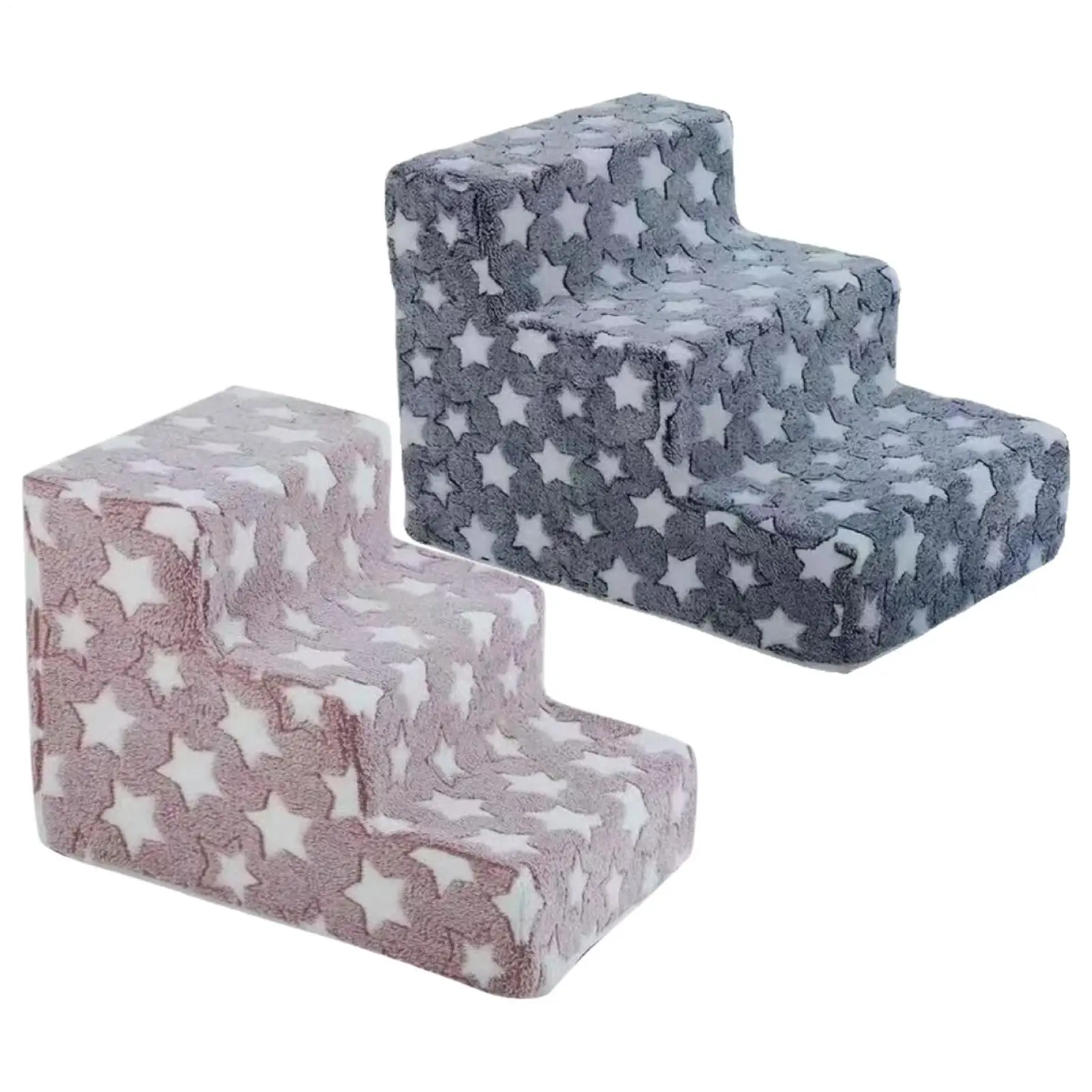 3-stufige Hundetreppe für hohe Betten, Hundestufen für kleine Hunde und Katzen, abnehmbar, Haustiertreppe zum Klettern im Hochbett, rutschfest, ausgewogen Image