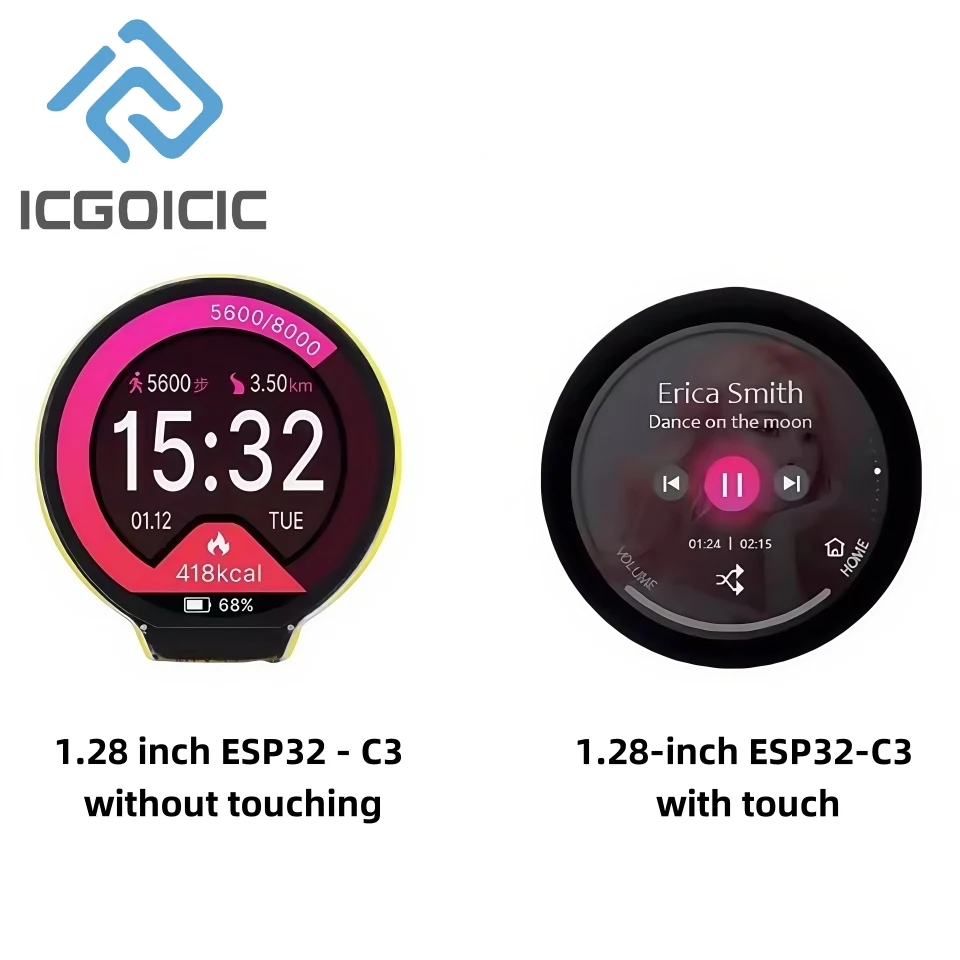 ESP32 1,28 Zoll 240x240 IPS Smart Display LCD TFT Modul Touchscreen für Arduino Lvgl WiFi und Bluetooth-kompatibel Image