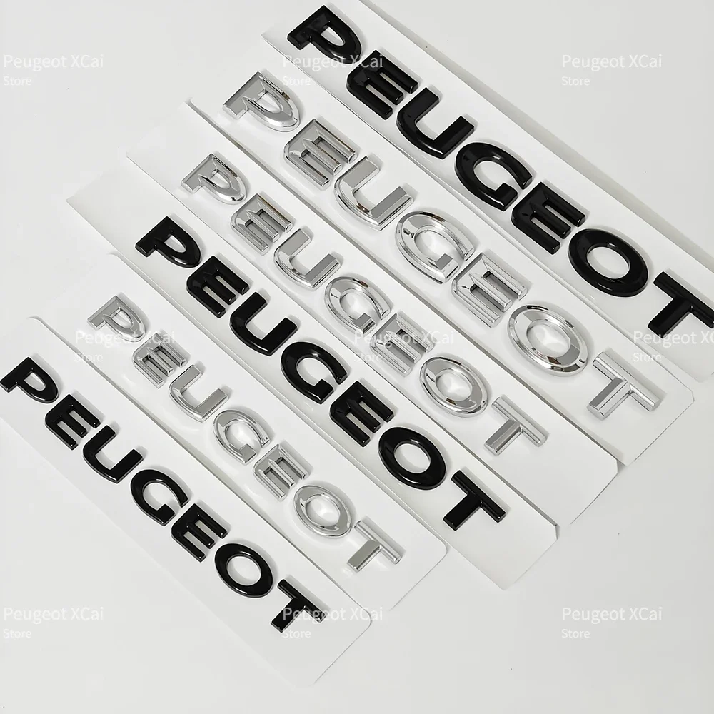 ABS Auto Lettere Adesivo Baule Posteriore Emblema Accessori per Peugeot 206 208 307 308 408 2008 3008 406 407 107 207 4007 4008 5008