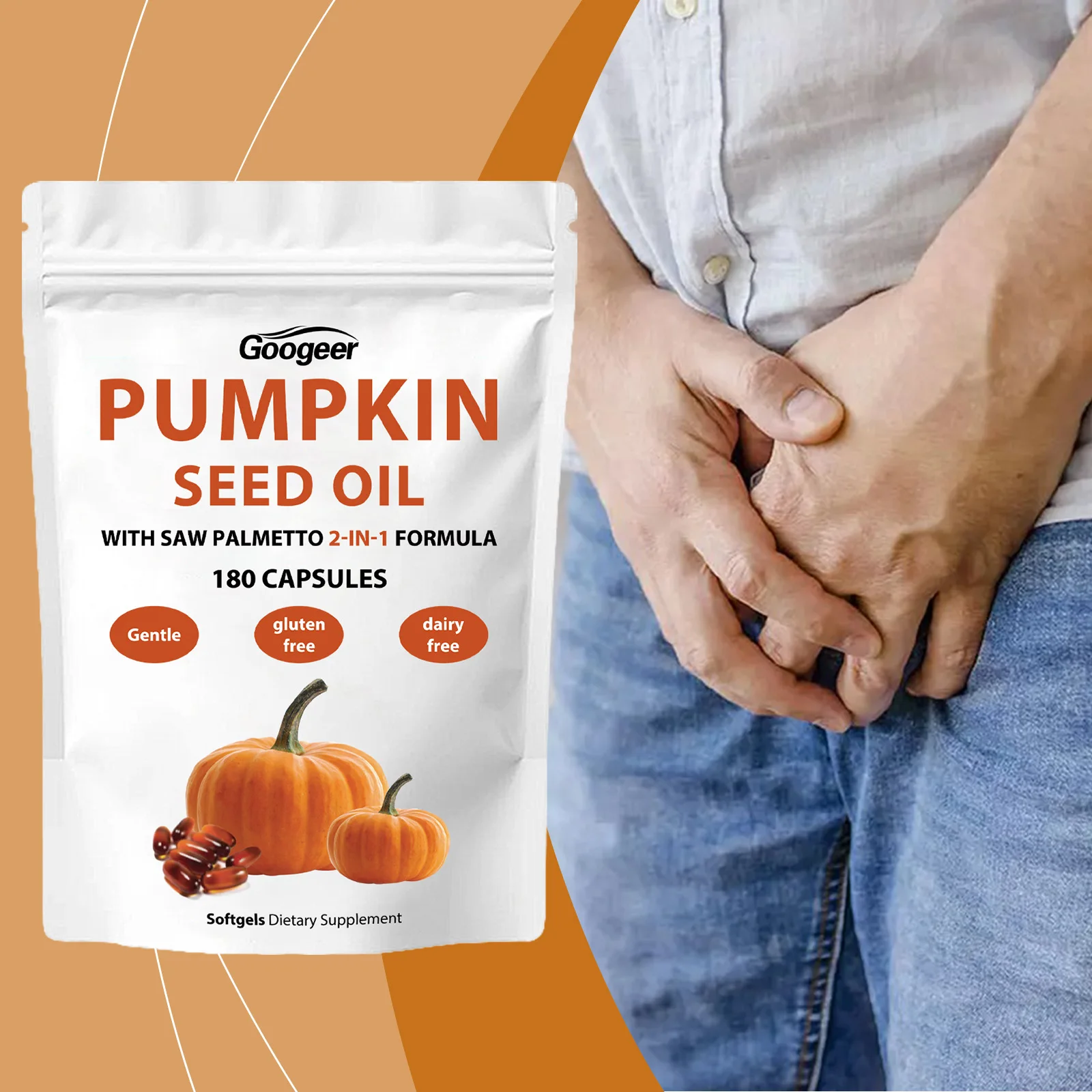 Pumpkin seed oil soft capsules support urinary system health maintenance cardiovascular health regulation blood lipid regulation