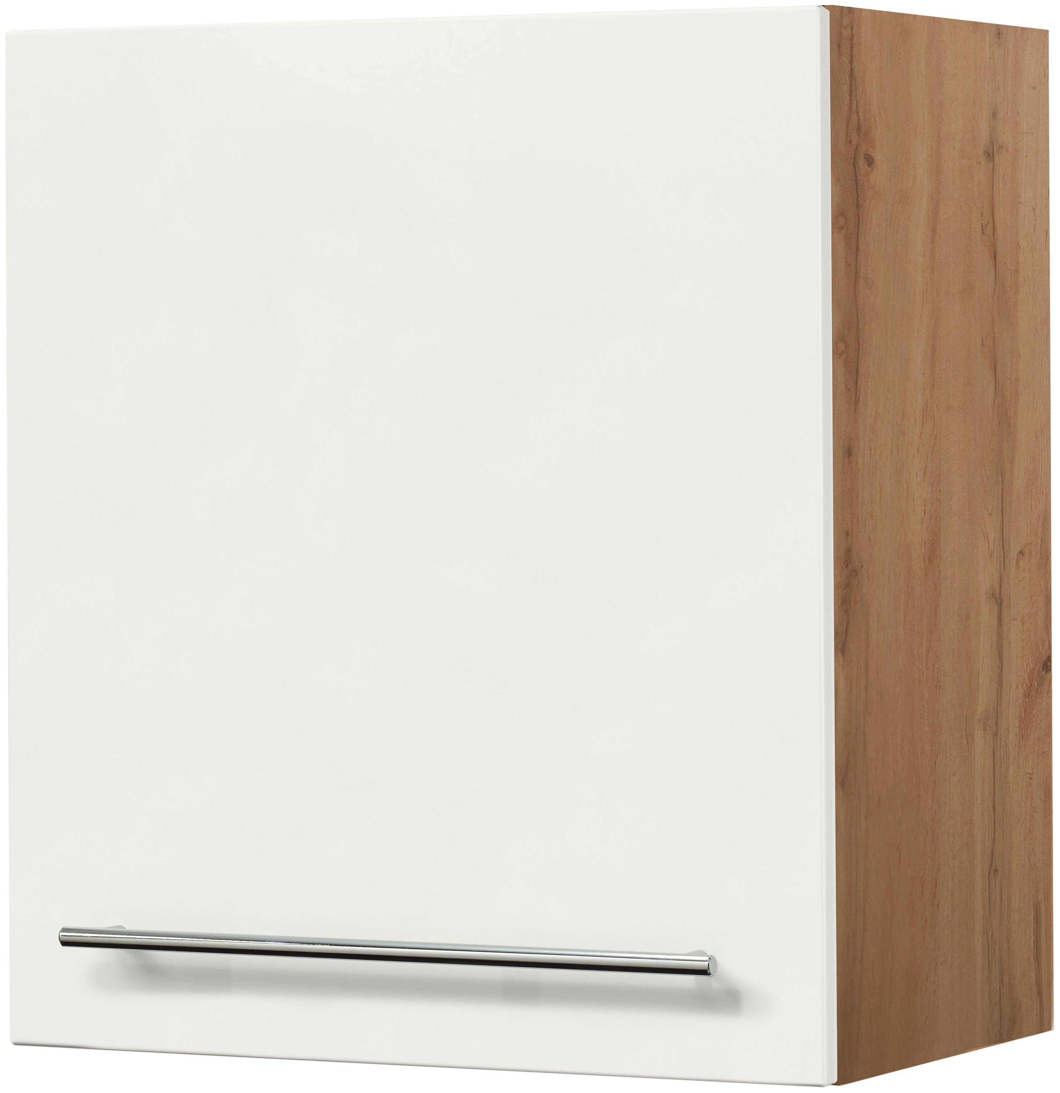 Hängeschrank KOCHSTATION "KS-Wien", weiß (weiß, wotaneiche), B:50cm H:57cm T:34cm, Spanplatte, Schränke, Breite 50 cm Image