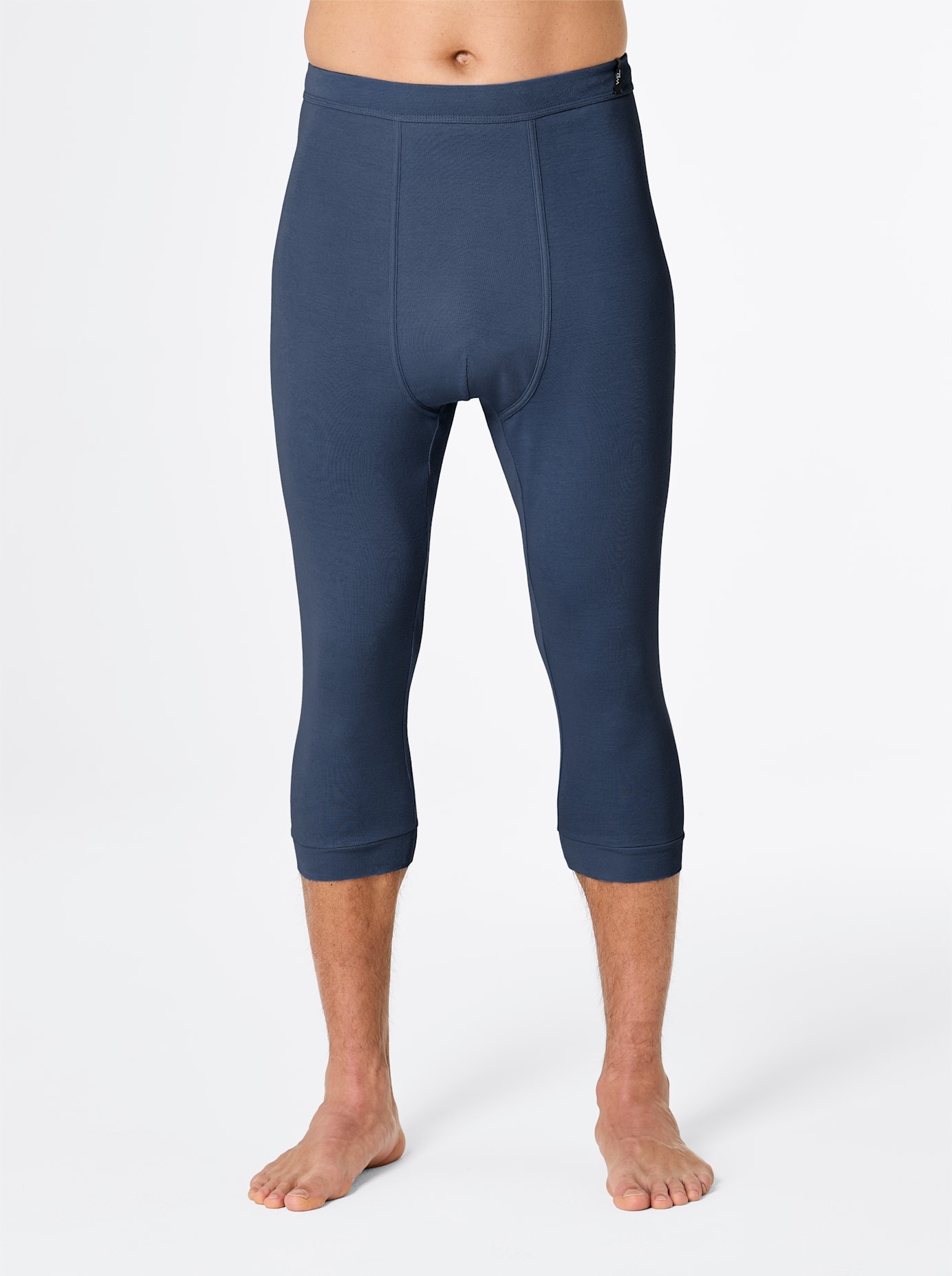 Lange Unterhose WÄSCHEPUR, Herren, Gr. 9, blau (dunkelblau, dunkelblau, bedruckt), 100% Baumwolle, Unterhosen Image