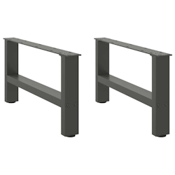 vidaXL Couchtischbeine Anthrazit 2 Stk. 60x(30-31) cm Stahl Image