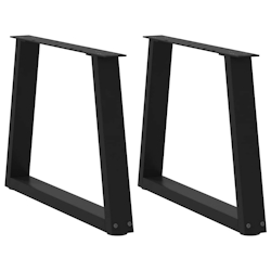 vidaXL Couchtischbeine V-Form 2 Stück Schwarz 70x(42-43,3) cm Stahl Image