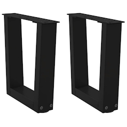 vidaXL Couchtischbeine V-Form 2 Stück Schwarz 40x(30-31,3) cm Stahl Image