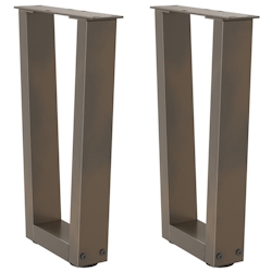 vidaXL Couchtischbeine V-Form 2 Stück Naturstahl 38x(42-43,3) cm Stahl Image