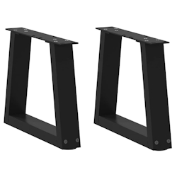 vidaXL Couchtischbeine V-Form 2 Stück Schwarz 30x(30-31,3) cm Stahl Image