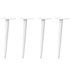 vidaXL Couchtischbeine Konische Form 4 Stk. Weiß 30-31 cm Stahl Image