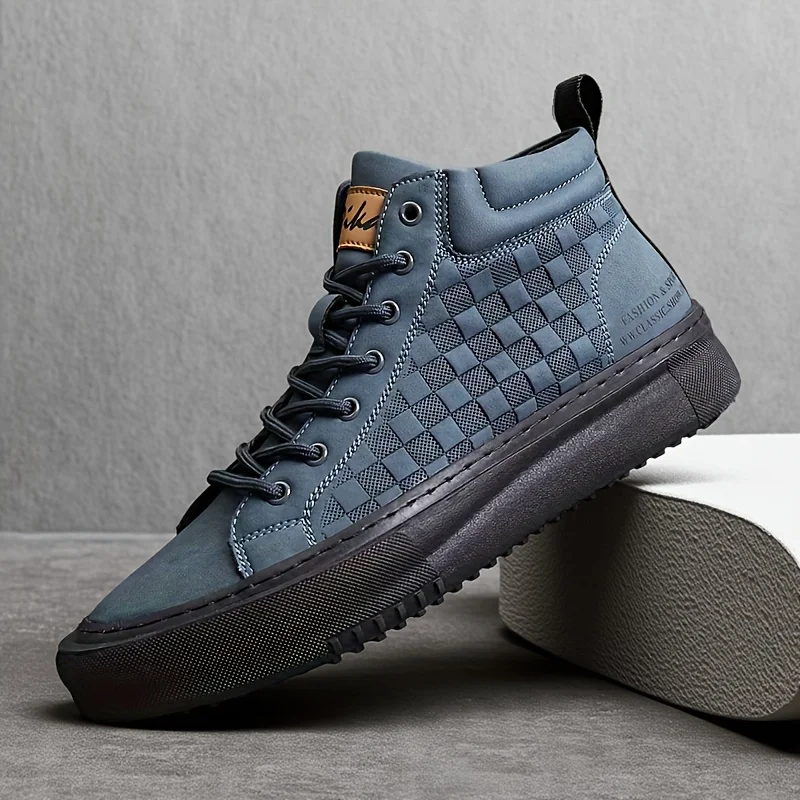High-Top-Schnürschuhe für Herren, modische Casual-Sneaker von Bubuk, vielseitige Herrenschuhe, lässige Herren-Sneaker, alltägliche Freizeit-Arbeitsschuhe, Outdoor-Wanderschuhe, lässige Schnürschuhe