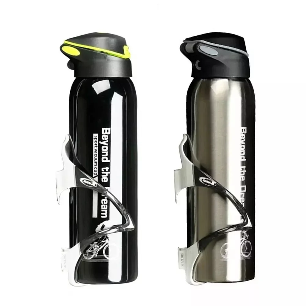 Mountainbike Fahrrad Wasser Flasche Wasserkocher Radfahren Thermos Warm Halten Wasser Tasse Sport Flasche 500 ml Aluminium Legierung 0,5 L Image