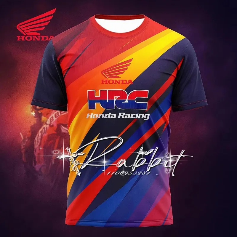 25/26 sommer Neue Honda Racing Team Mode Radfahren Speed Dry T-shirt männer Track Rider Motorrad Racing Off Road Fahrrad