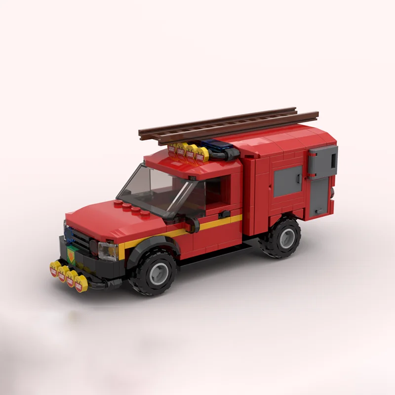 241PCS MOC Stadt Bausteine Fahrzeug Feuer Lkw Van Modell DIY Montage Bausteine Spielzeug kinder Urlaub Geschenk Image