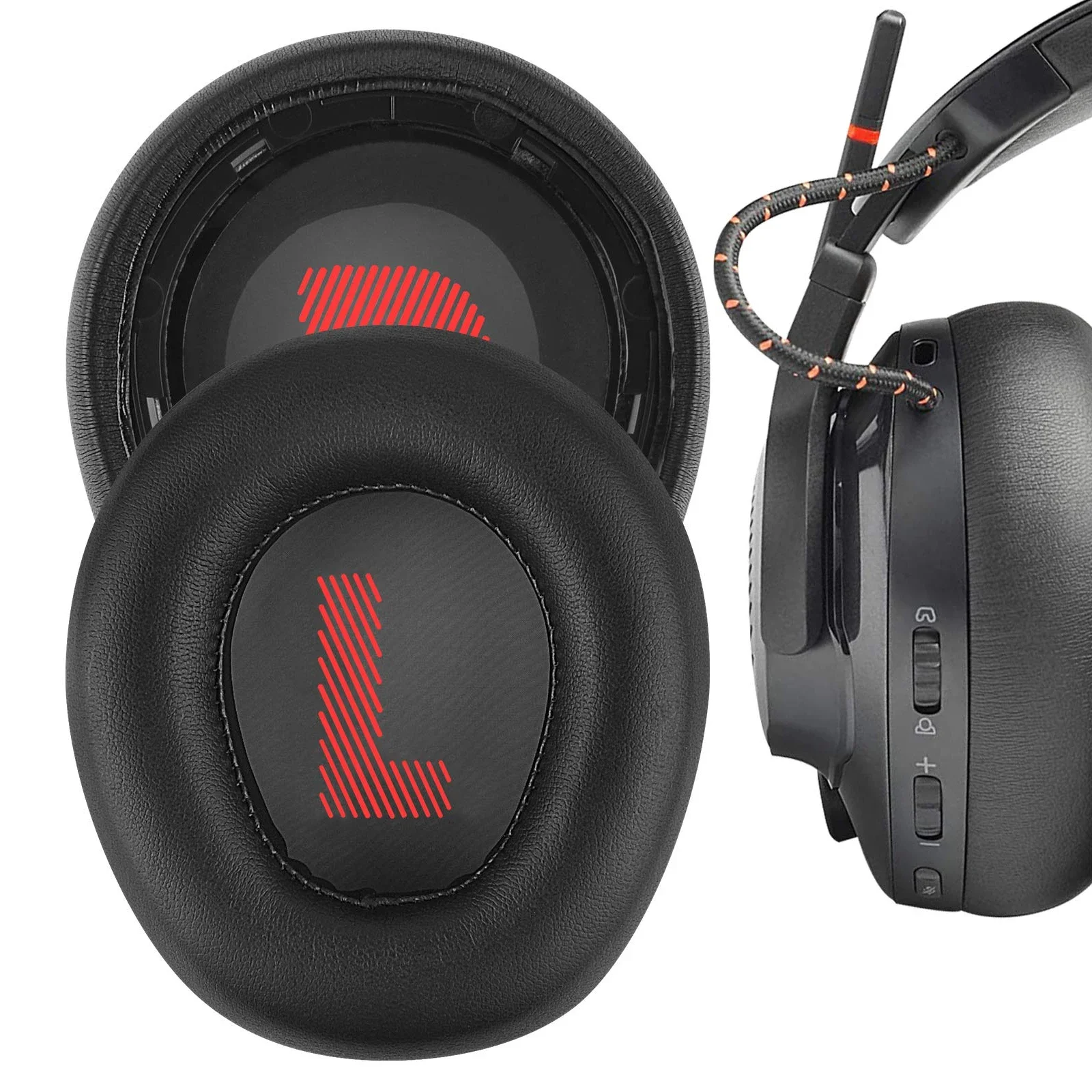 Hochwertige Ersatz-Ohrpolster aus Proteinleder für JBL Quantum 800 Q800 kabellose Kopfhörer, Ohrpolster, Ersatzteile Image